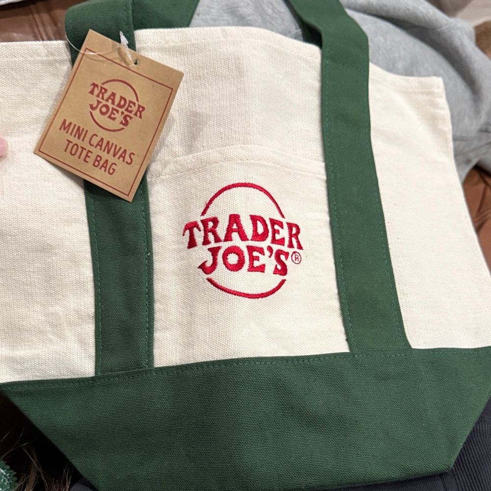 NWT Trader Joe’s Mini Canvas Tote Bag